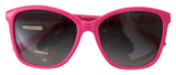 Elegante rosa runde Sonnenbrille für Frauen