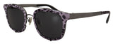 Chic Purple Lens Metal Frame Glasses