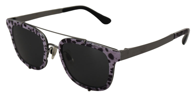 Chic Purple Lens Metal Frame Glasses