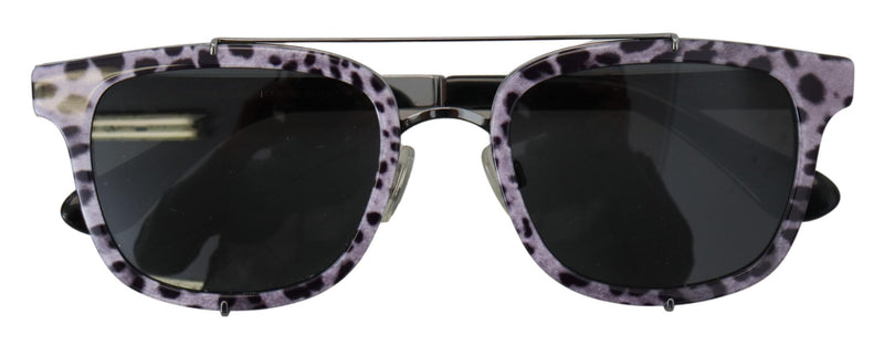 Chic Purple Lens Metal Frame Glasses