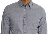 Gray Dotted Semi Fitted Formal SICILIA Shirt