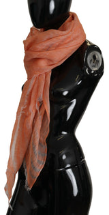 Eleganter orangefarbener Leinenschal -Wrap -Schal