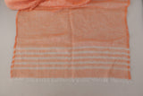 Eleganter orangefarbener Leinenschal -Wrap -Schal