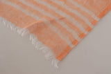 Eleganter orangefarbener Leinenschal -Wrap -Schal