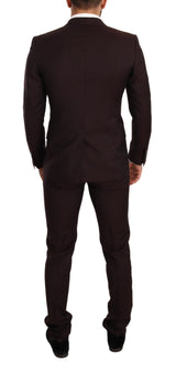 Bordeaux Wool MARTINI Slim Fit Suit