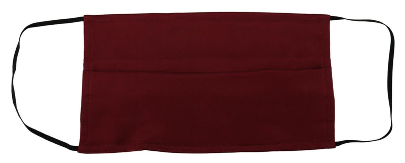 Elegant Silk Pleated Maroon Face Mask