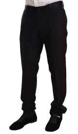 Black Wool Formal Tuxedo Trouser Pants