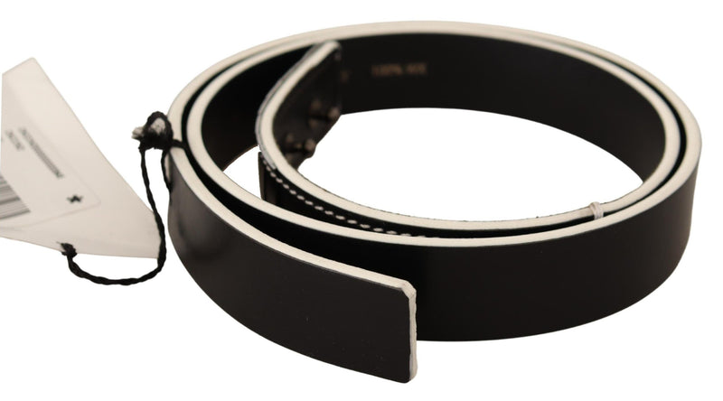 Black White Leather Fashion Waist  Belt