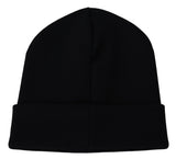 Black Wool Unisex Winter Warm Beanie Hat