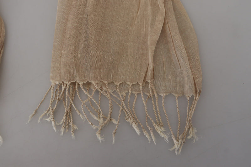 Chic Beige Fringed Scorf για τις γυναίκες