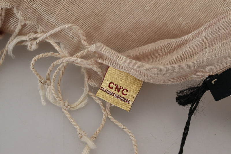 Chic Beige Fringed Scorf για τις γυναίκες