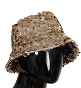 Chapeau de seau en or élégant à paillettes