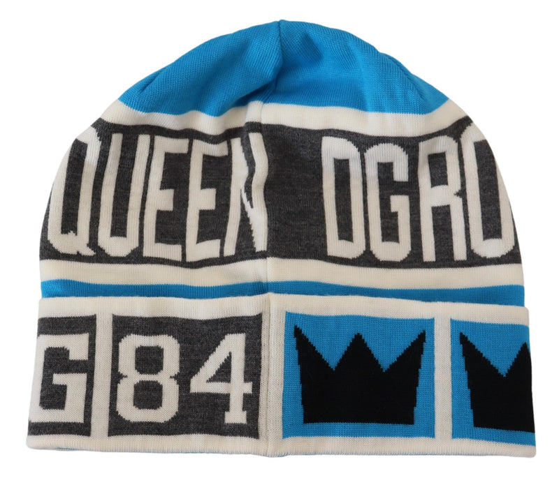 Elegante gorro de punto multicolor con logotipo de DG