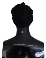 Elegante cappello da berretto di lana virginanta nera