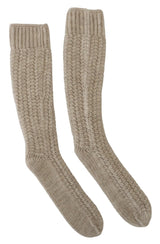 Chic Beige Wollmischung regelmäßige Socken