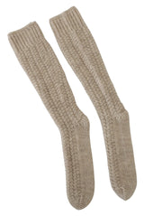 Chic Beige Wollmischung regelmäßige Socken