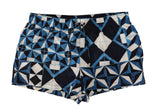 Blue Majolica Print Polyester Swimwear