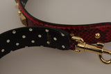 Red Python Leder -Umhängetaschengurt