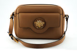 Elegante borsa a tracolla in pelle marrone in pelle marrone