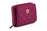 Elegant Purple Quilted Leather Wallet