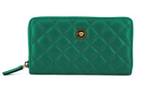 Elegant Quilted Leather Zip Wallet