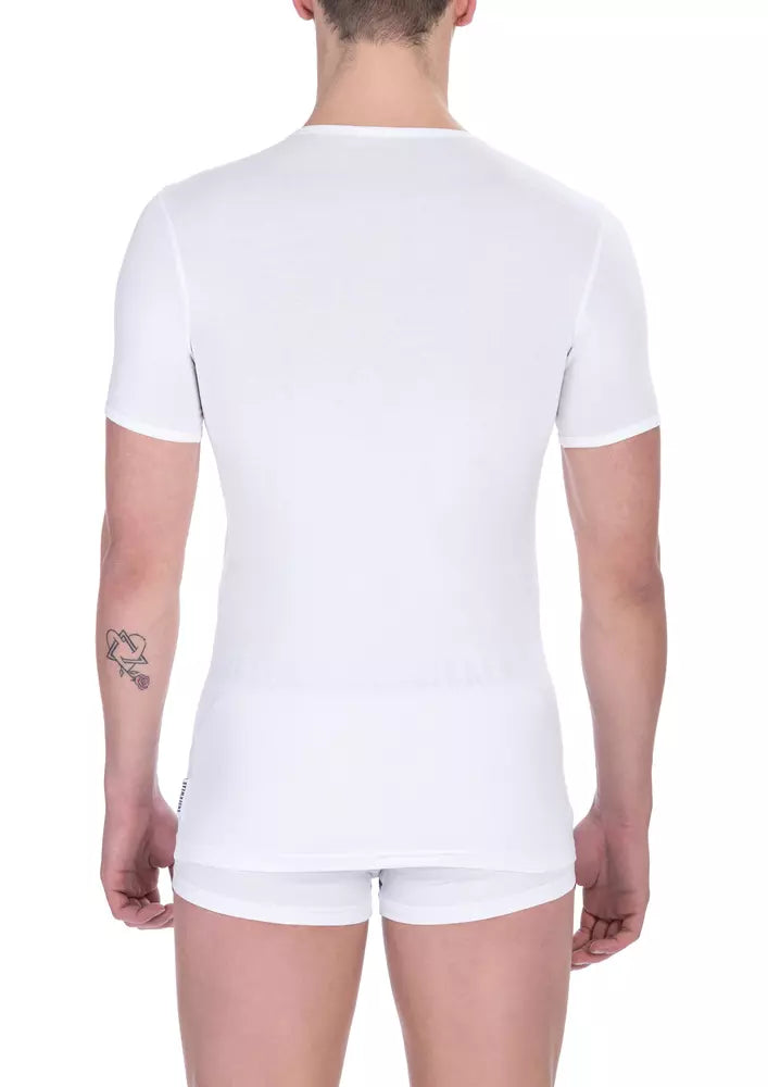 Chic V-Neck Bi-Pack T-Shirts in White