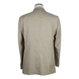 Italian Summer Wool Jacket - Buttoned Beige Classic