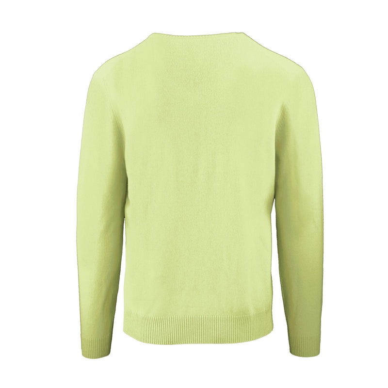 Elegant V-Neck Cashmere Sweater in Sunny Yellow