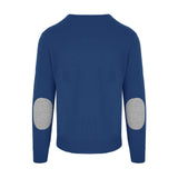 Elegant Blue Wool-Cashmere Blend Sweater