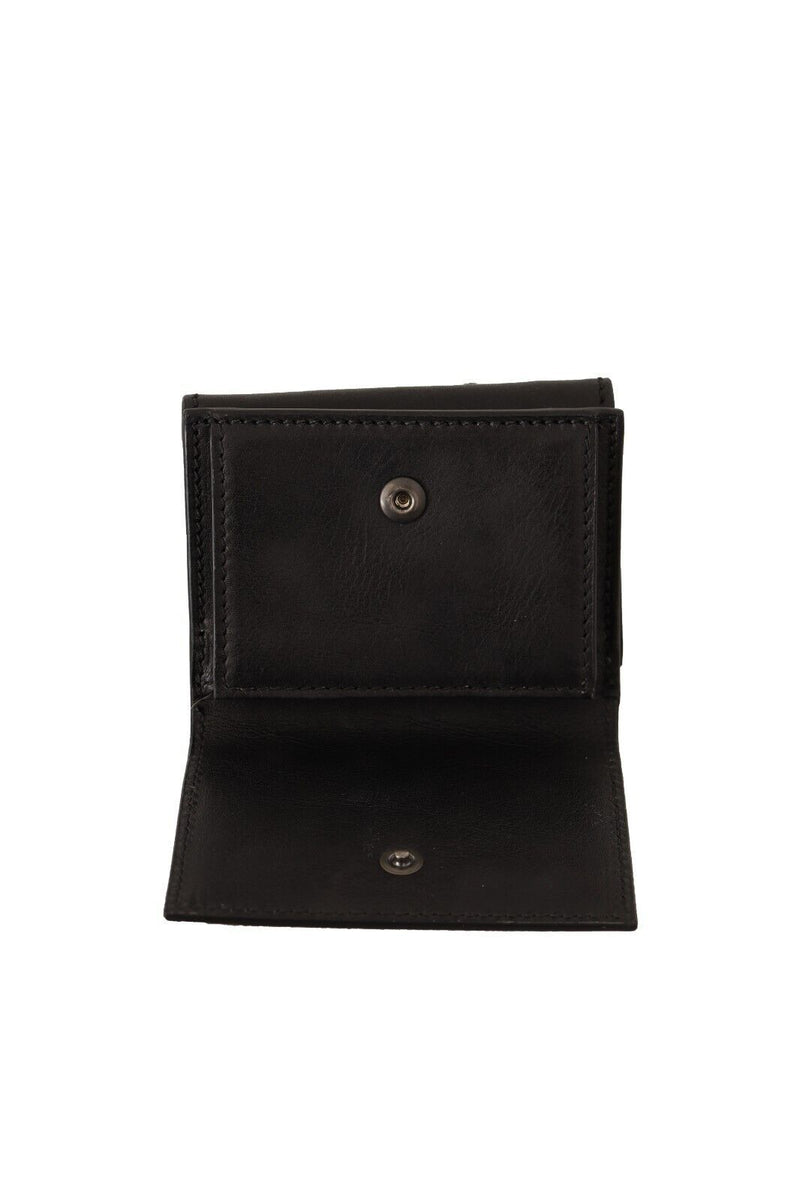 Black Leather Trifold Purse Belt Strap Multi Kit Wallet