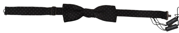 Elegante corbata de lazo negro de seda para hombres