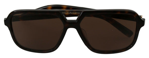 Elegantes gafas de sol de hombres estampadas de Brown