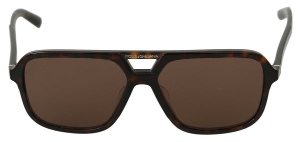 Elegantes gafas de sol de hombres estampadas de Brown