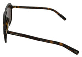 Elegantes gafas de sol de hombres estampadas de Brown