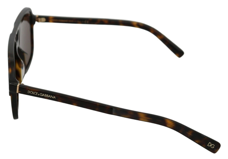 Elegantes gafas de sol de hombres estampadas de Brown