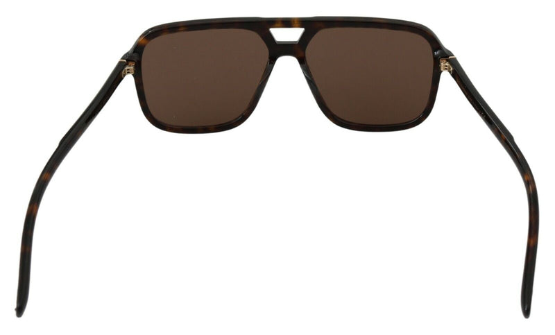 Elegantes gafas de sol de hombres estampadas de Brown