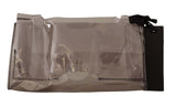 Black Clear Plastic Transparent Pouch Purse Clutch Bag