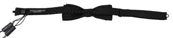 Elegante corbata de lazo negro de seda para hombres