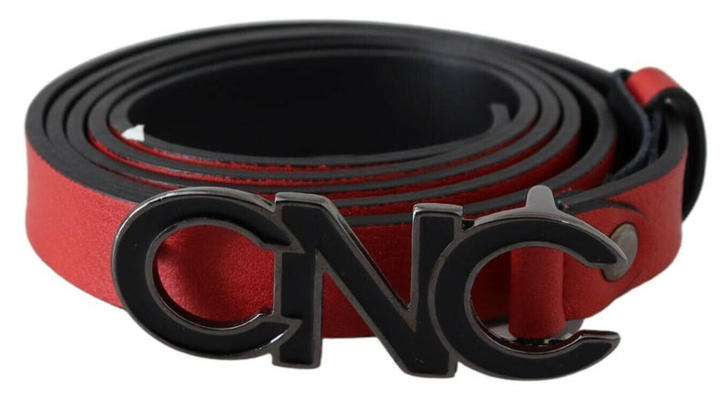Red Reversible Leather Logo Belt
