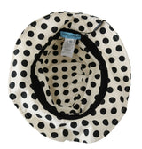 White 100% Cotton Polka Dot Design Trilby Hat