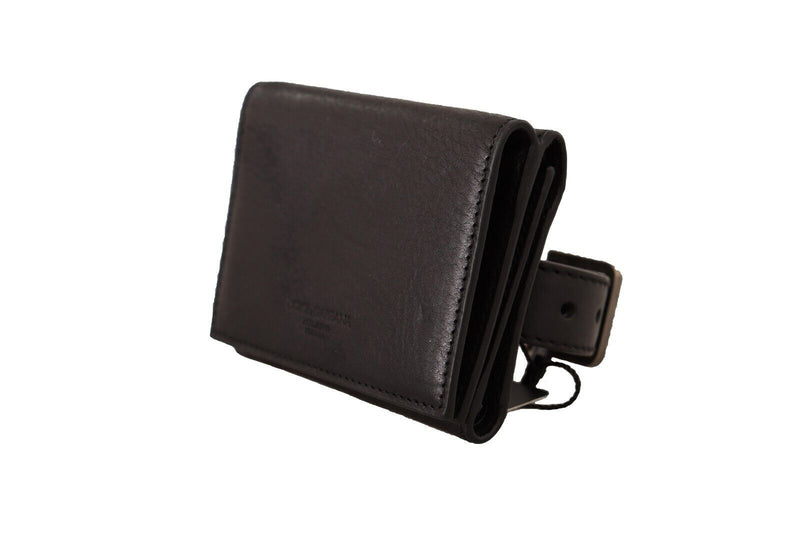 Black Leather Trifold Purse Belt Multi Kit Wallet