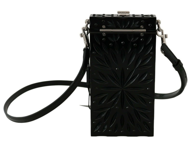 Black Crystal Plexiglass Cross Cigarette Case Holder