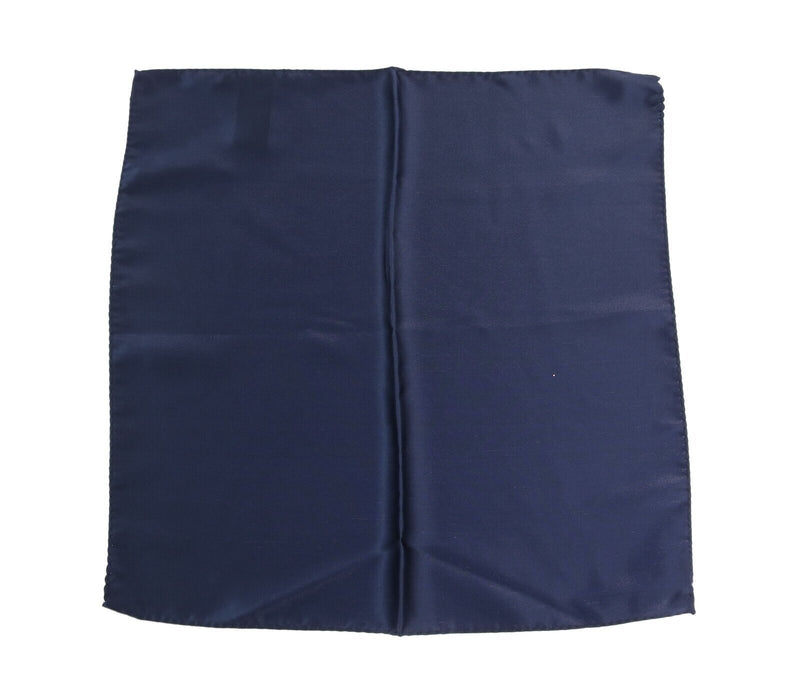 Elegant Silk Pocket Square in Lustrous Blue