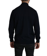 Dark Blue Crewneck Pullover 100% Wool Sweater