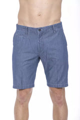 Elegant Men's Blue Bermuda Shorts