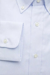 Elegant Light Blue Cotton Button-Down Shirt