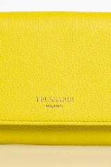 Elegant Yellow Mini Leather Wallet