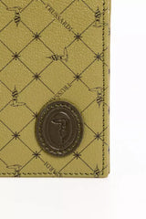 Elegant Textured Leather Monogram Wallet