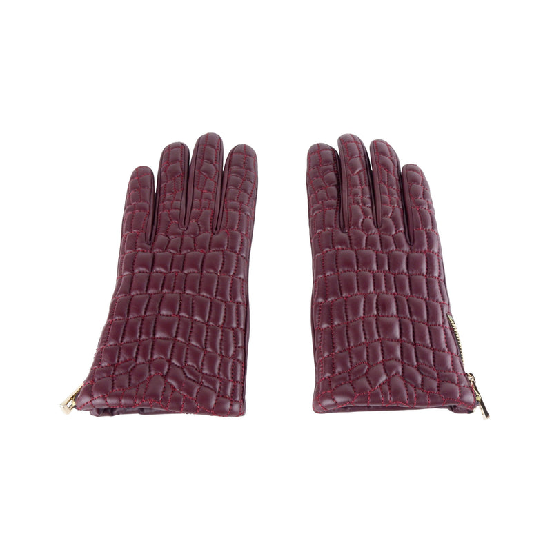 Elegant Lady Gloves in Vibrant Red Leather