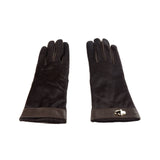 Elegant Dark Brown Leather Gloves